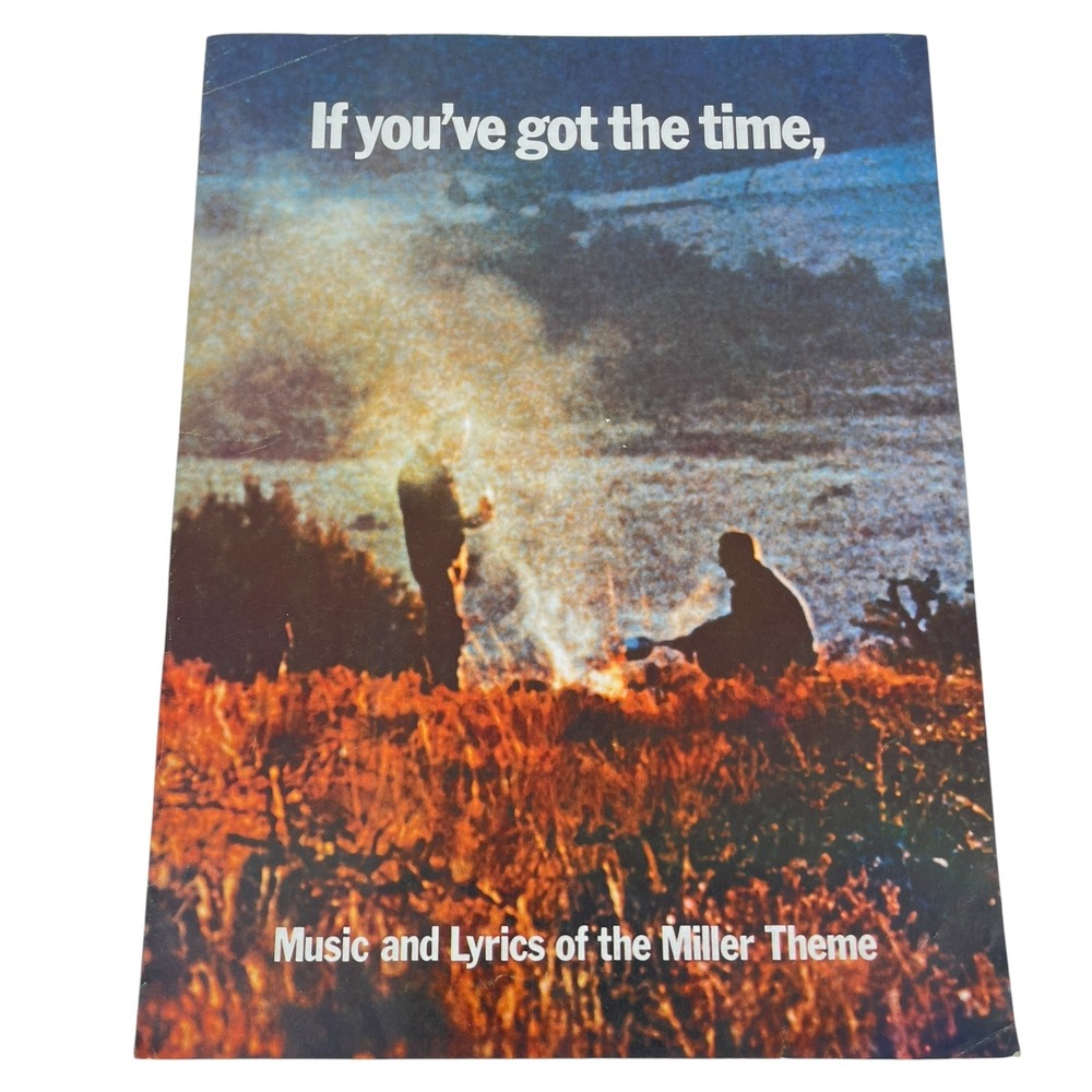 VTG 1971 Miller High Life Beer Theme Sheet Music If Youve Got The Time Booklet